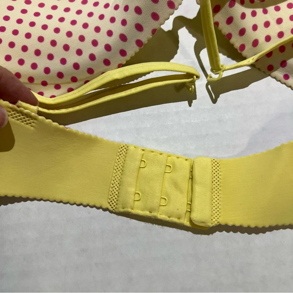 Victoria’s Secret 36C Secret Embrace Push Up Bra Yellow Floral Pink - Picture 4 of 7